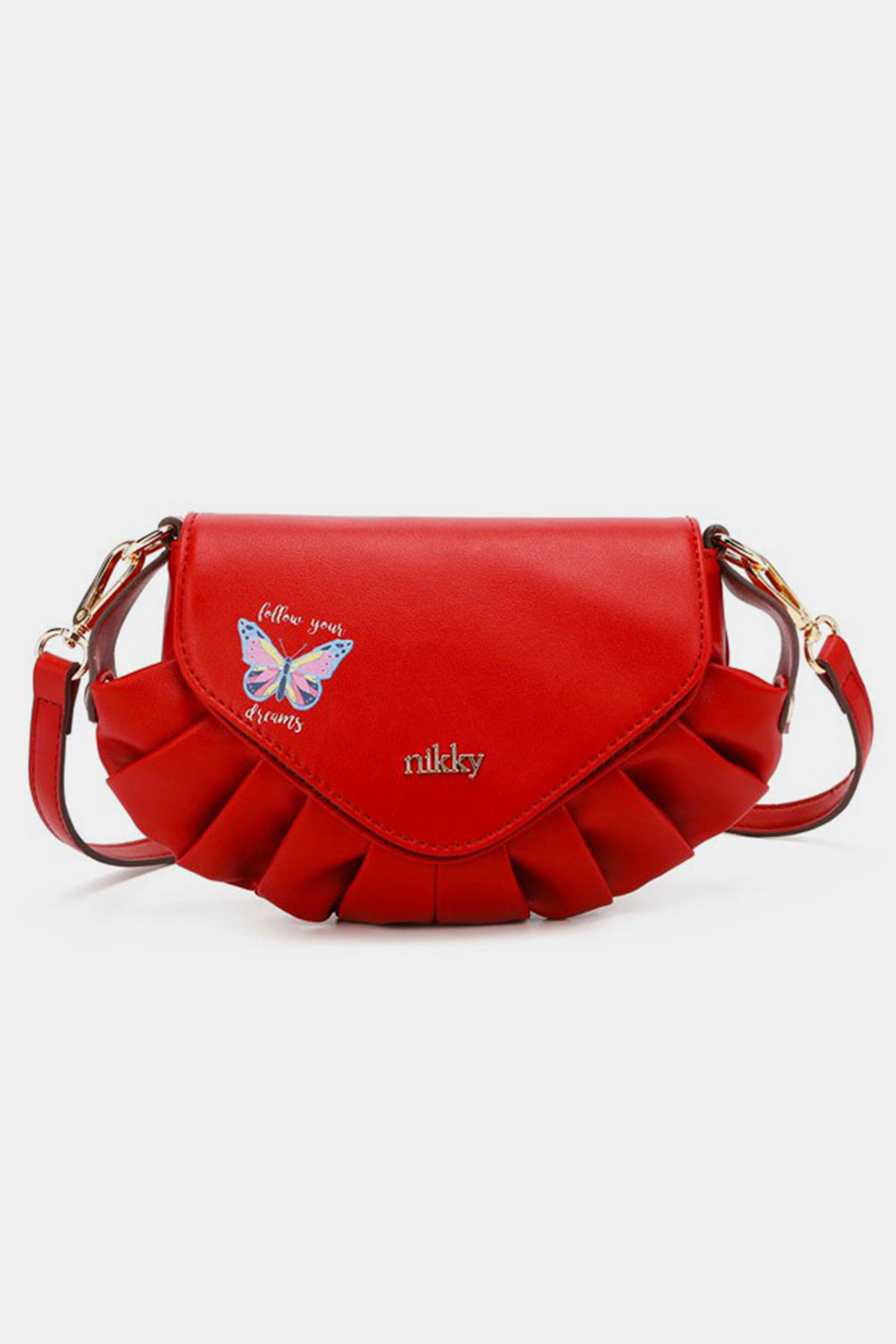Nicole Lee Graphic Design Eco Leather Adjustable Strap Crossbody Bag
