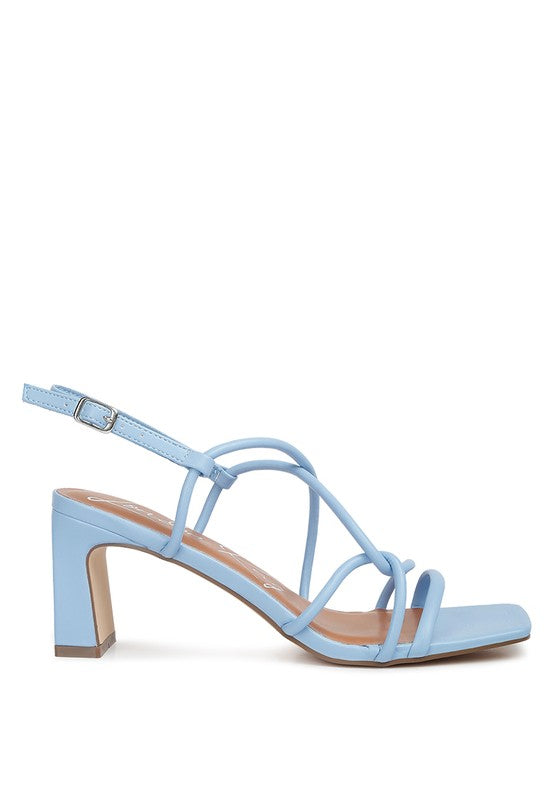 LONDON RAG Andrea Knotted Straps Block Heeled Sandals