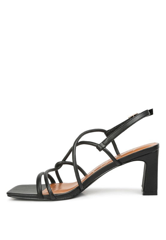LONDON RAG Andrea Knotted Straps Block Heeled Sandals