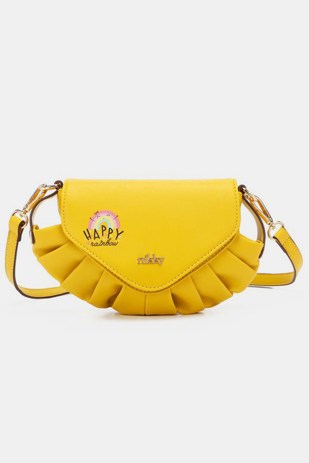 Nicole Lee Graphic Design Eco Leather Adjustable Strap Crossbody Bag