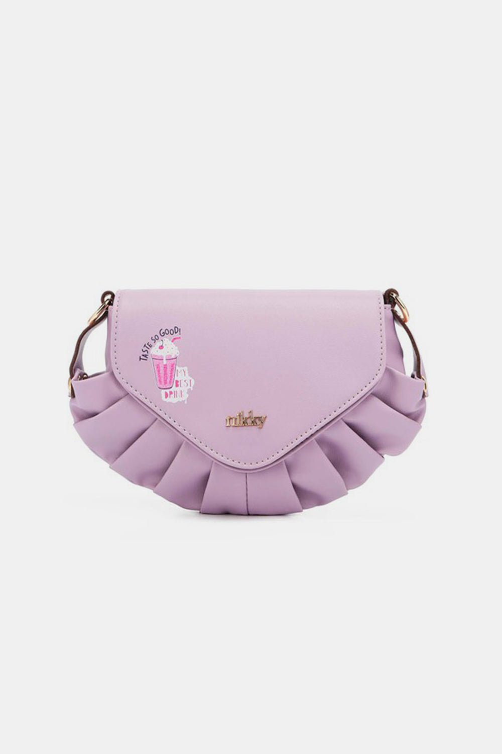 Nicole Lee Graphic Design Eco Leather Adjustable Strap Crossbody Bag