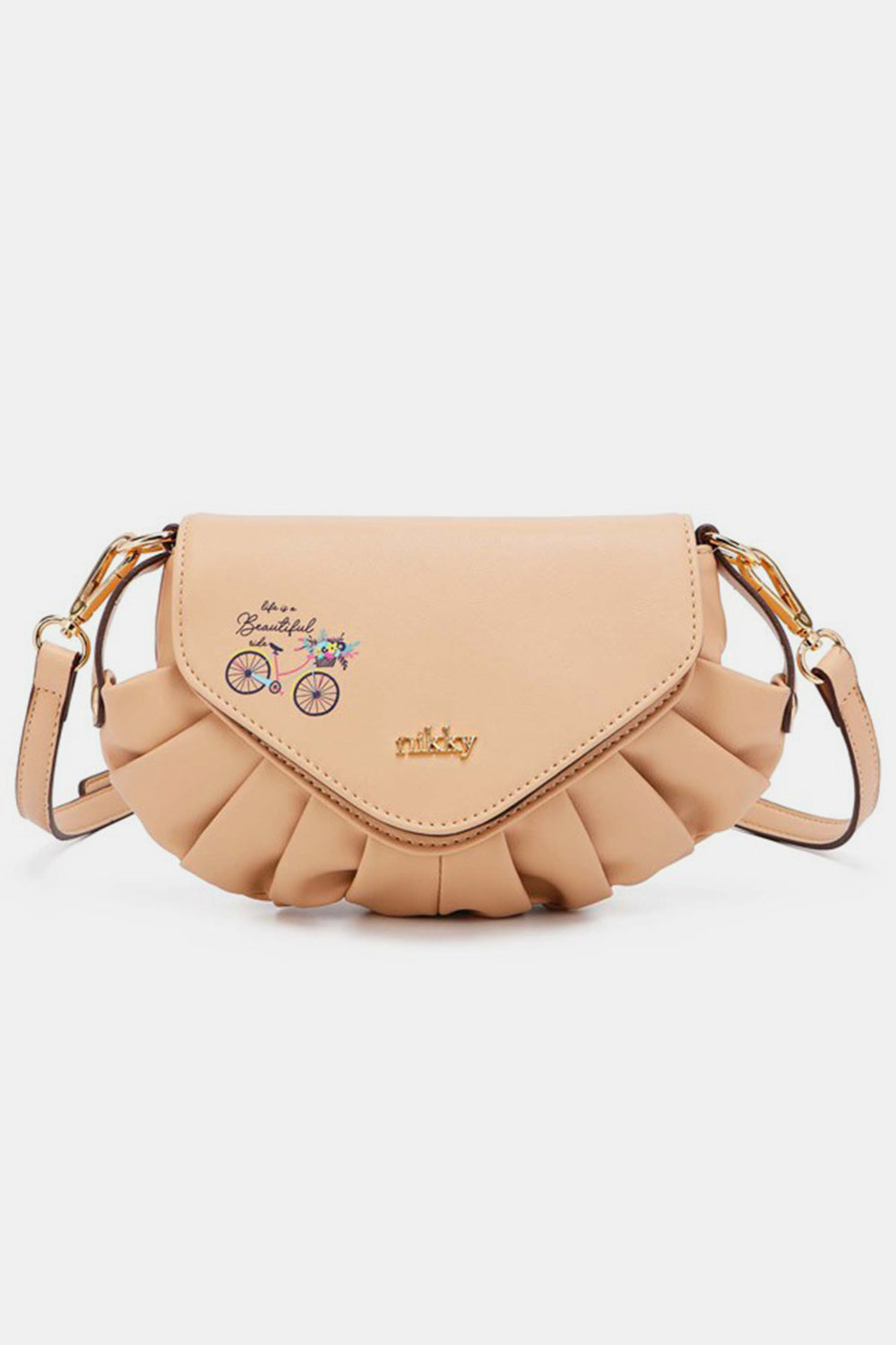 Nicole Lee Graphic Design Eco Leather Adjustable Strap Crossbody Bag