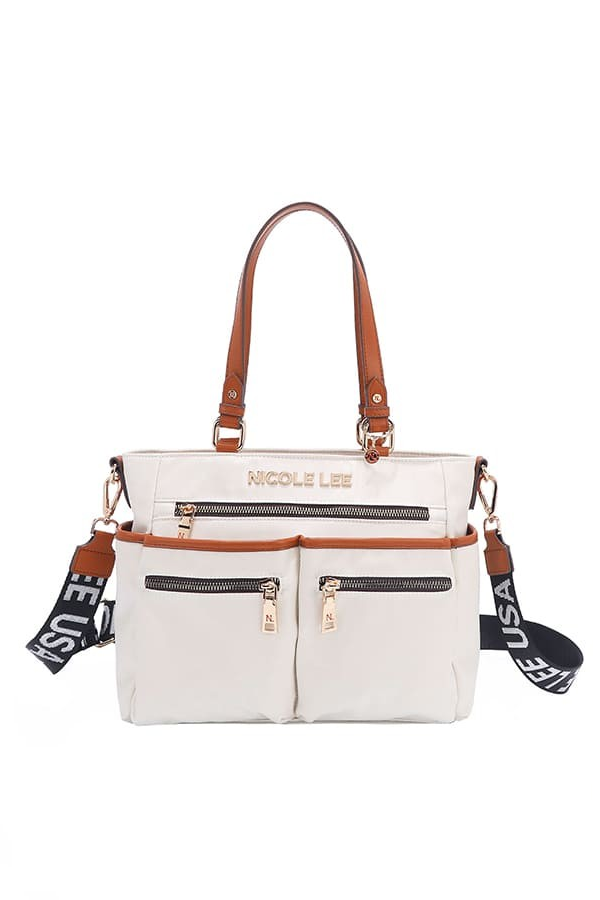 Nicole Lee USA Margot Multi Compartment Convertible Dual Strap Tote Bag