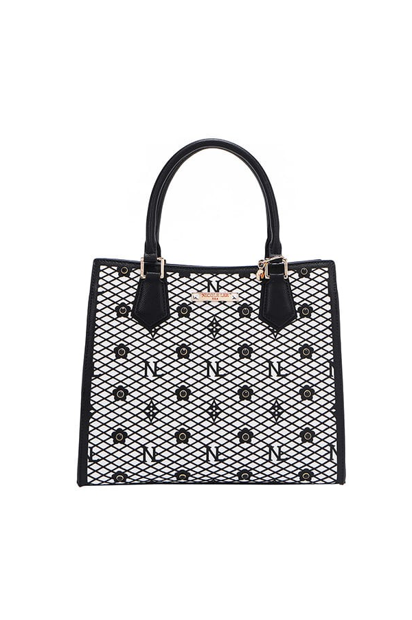 Nicole Lee USA Gracie Structured Vegan Leather 3 Compartments Tote Bag