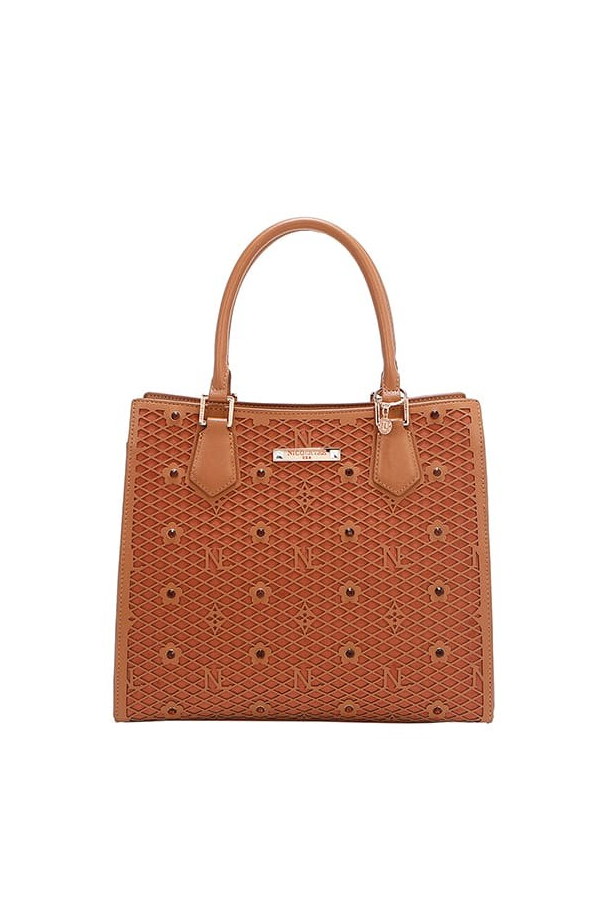 Nicole Lee USA Gracie Structured Vegan Leather 3 Compartments Tote Bag