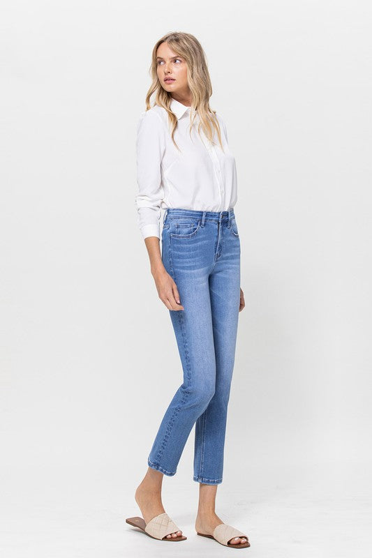 VERVET Perfect For Now High Rise Stretch Cropped Slim Straight Jeans