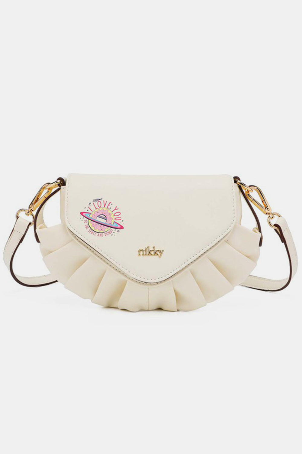 Nicole Lee Graphic Design Eco Leather Adjustable Strap Crossbody Bag