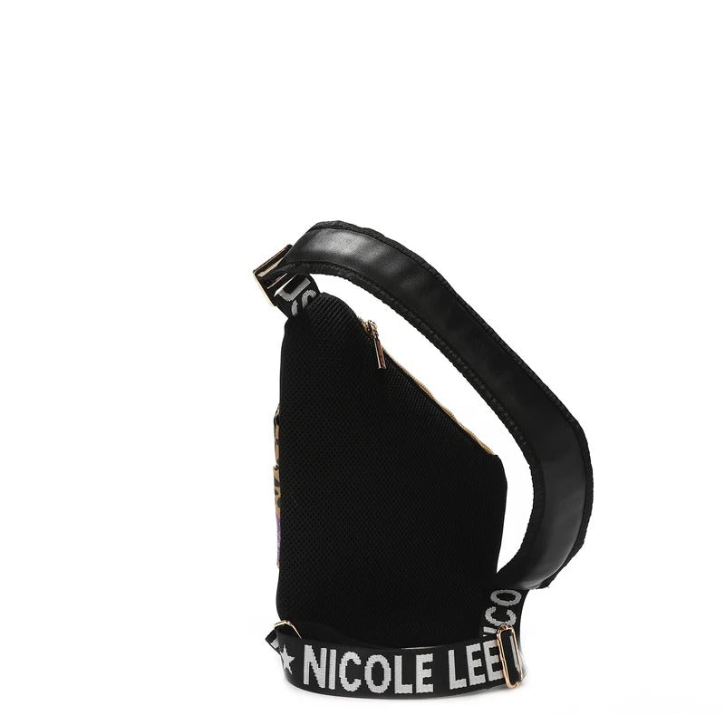 Nicole Lee USA Miranda Vegan Leather Adjustable Strap Slip Pocket Sling Backpack