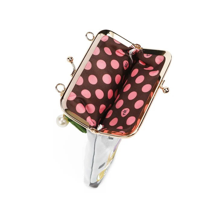 Nicole Lee USA Nikky Kisslock Closure Printed Eco-Leather Phone & Sunglass Purse