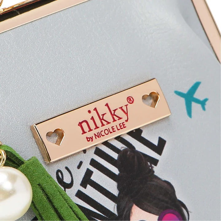 Nicole Lee USA Nikky Kisslock Closure Printed Eco-Leather Phone & Sunglass Purse
