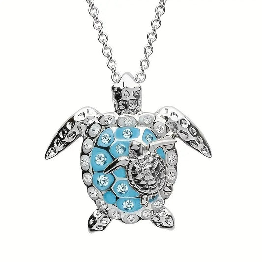 🌟Stunning Sea Turtles Pendant Necklace Creative Jewelry Gift | Silvery Baby