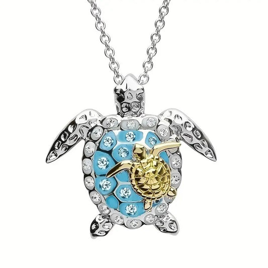 🌟Stunning Sea Turtles Pendant Necklace Creative Jewelry Gift | Golden Baby