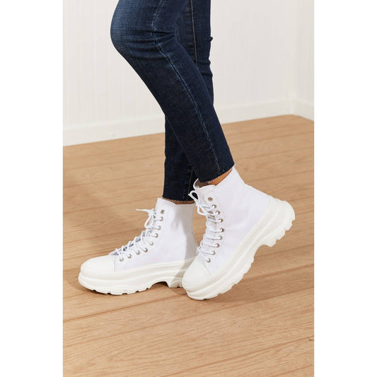 🌟Berness Stick To It High Top Platform Lace-Up Closure White Sneakers | Size 10