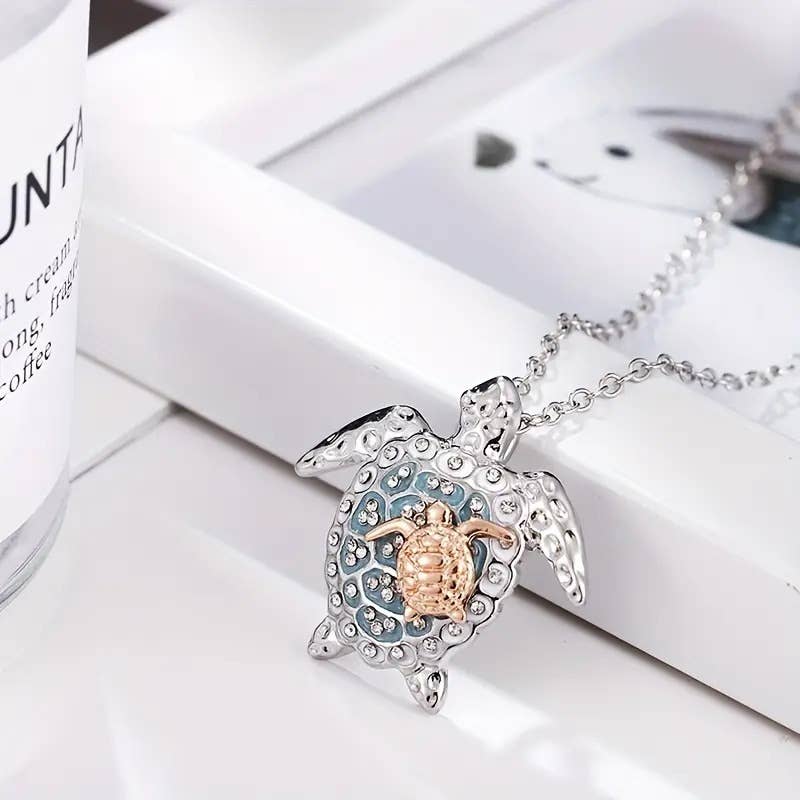 Stunning Sea Turtles Pendant Necklace Creative Jewelry Gift