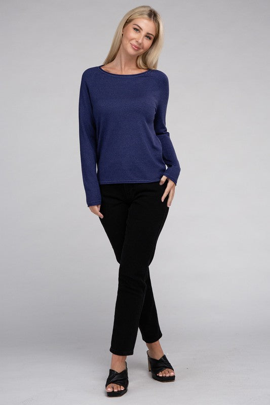 ZENANA Viscose Round Neck Long Sleeves Basic Sweater