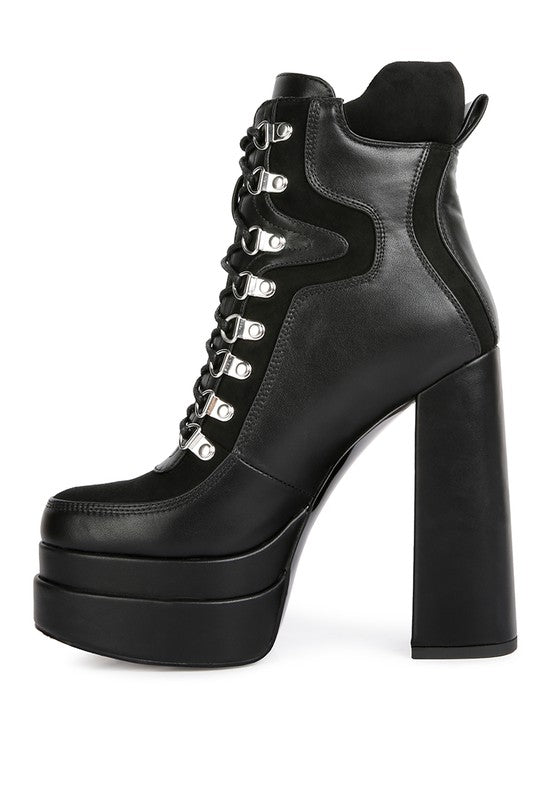 LONDON RAG Beamer Faux Leather High Heeled Ankle Boots