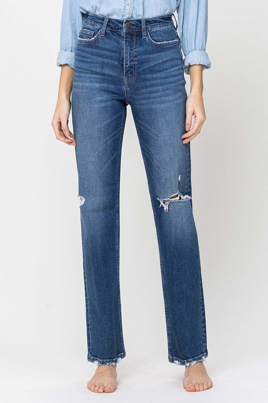 Flying Monkey The Time Of Los Angeles Super High Rise Straight Leg Jeans