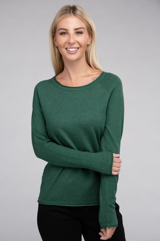 ZENANA Viscose Round Neck Long Sleeves Basic Sweater