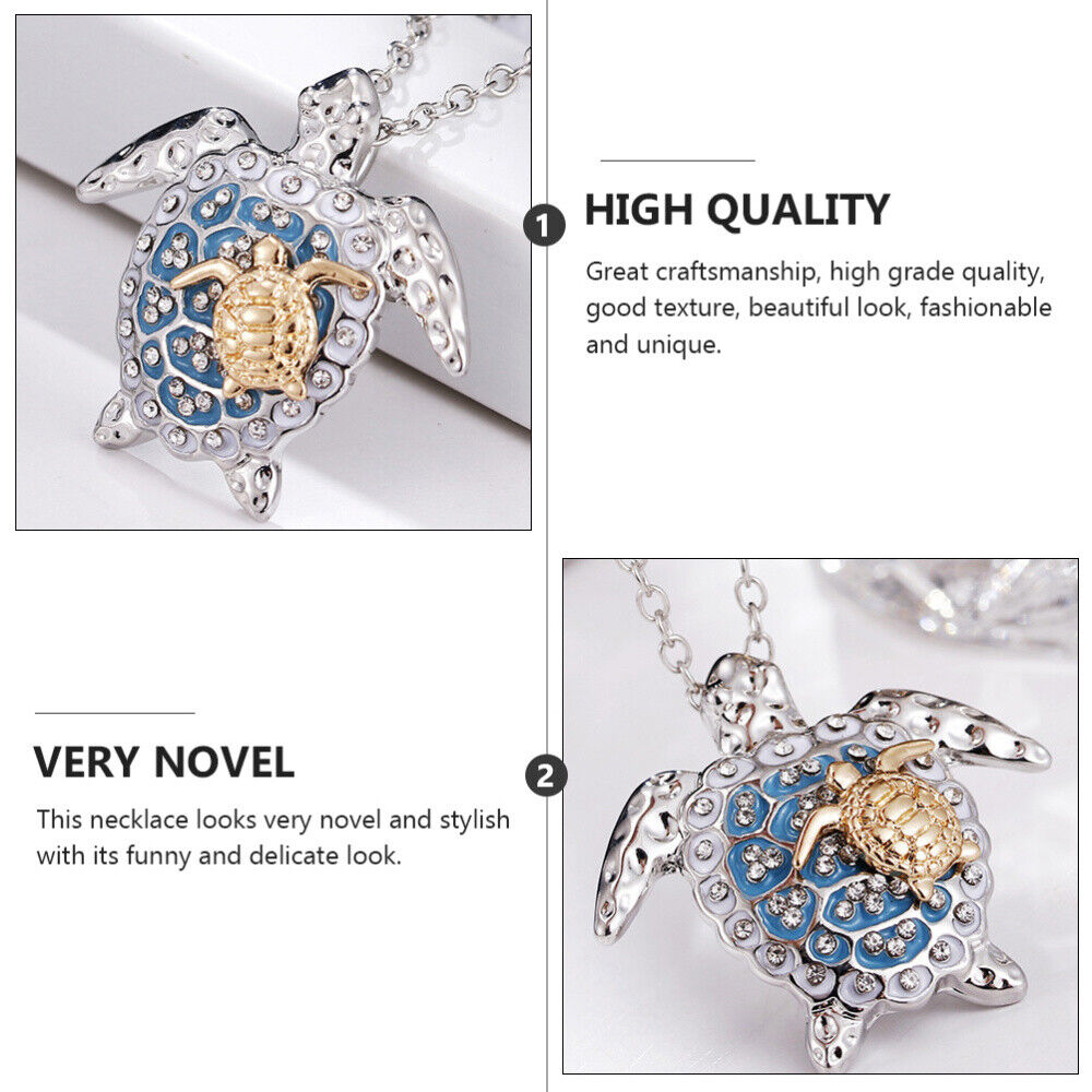 Stunning Sea Turtles Pendant Necklace Creative Jewelry Gift | Golden Baby