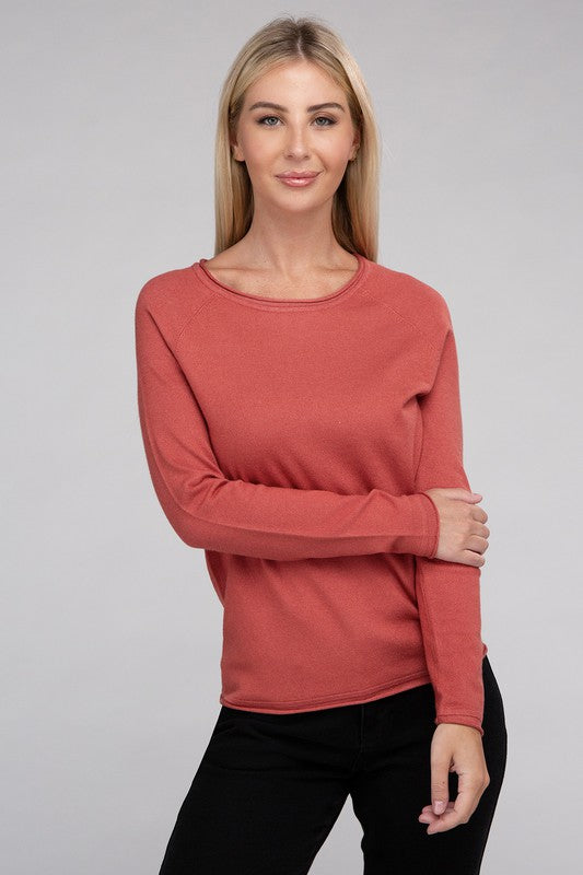 ZENANA Viscose Round Neck Long Sleeves Basic Sweater