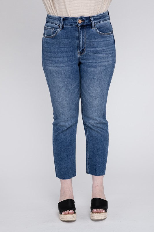 VERVET Delicate Plus Size High Rise Slim Straight Jeans