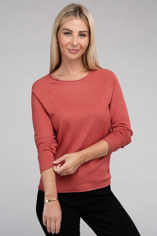 ZENANA Viscose Round Neck Long Sleeves Basic Sweater