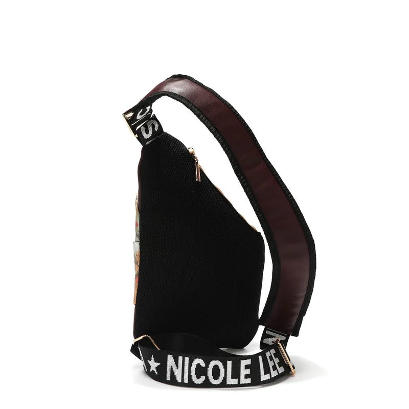 Nicole Lee USA Miranda Vegan Leather Adjustable Strap Slip Pocket Sling Backpack