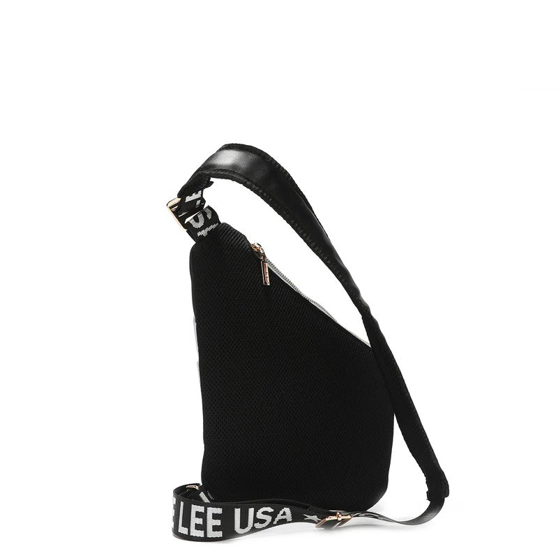 Nicole Lee USA Miranda Vegan Leather Adjustable Strap Slip Pocket Sling Backpack