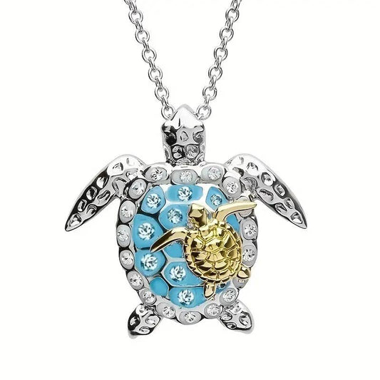 Stunning Sea Turtles Pendant Necklace Creative Jewelry Gift