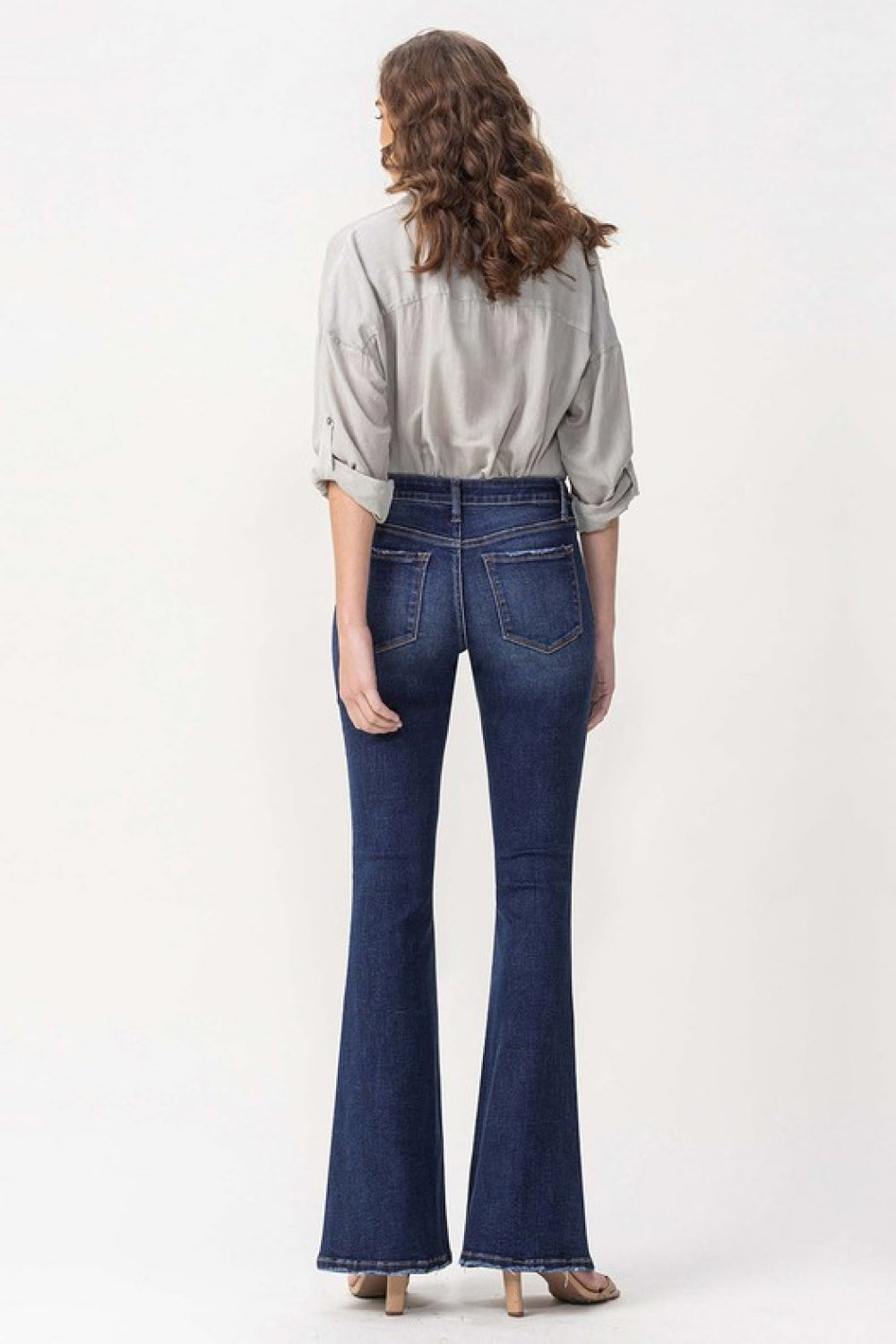 LOVERVET by Vervet Full Size Joanna Mid Rise Flare Jeans