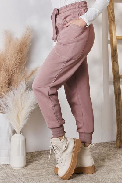 RISEN Super High Rise Drawstring Relaxed Pocketed Joggers