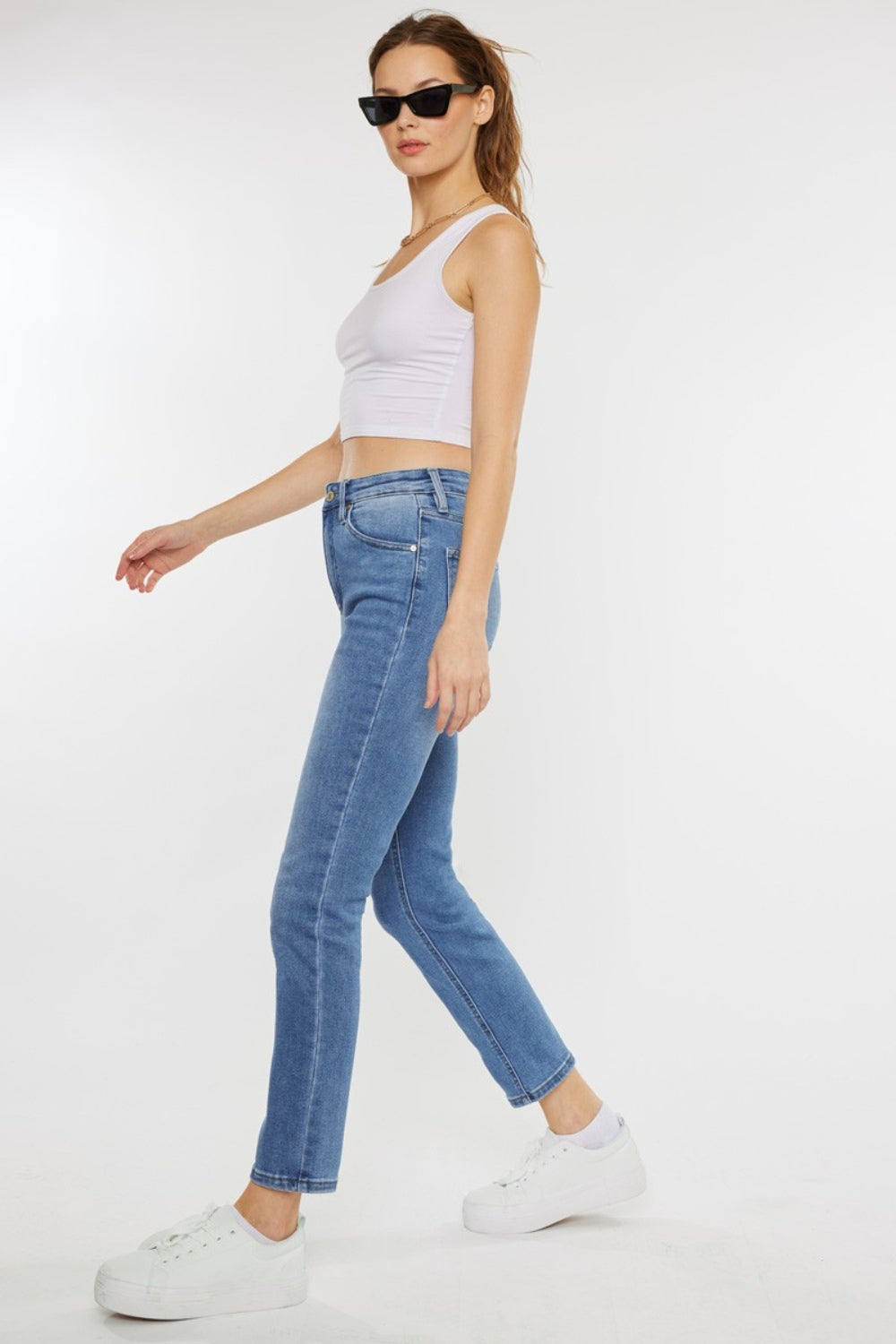 KanCan Full Size Cat's Whiskers High Waist Jeans