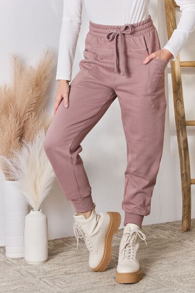 RISEN Super High Rise Drawstring Relaxed Pocketed Joggers